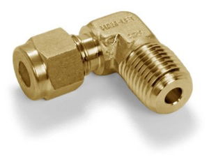 Ham-Let Let-Lok® brass metric male elbow NPT