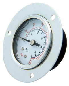 Vale® Centre Back Flanged Mounted Pressure Gauge BSPP