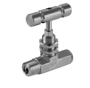 Stainless steel Ham-Let® H-385U male to female needle valve with regulating stem 