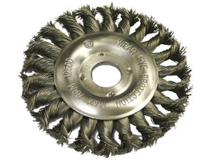 CIRCULAR WIRE BRUSH 125 X 12MM 22.2MM BORE 0.50MM WIRE