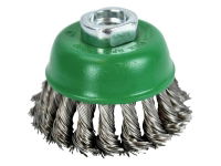 WIRE CUP BRUSH TWIST KNOT 65MM M14X2- 0.50MM STAINLESS STEEL