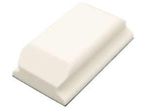HAND SANDING BLOCK SHAPED WHITE PUR GRIP? 70 X 125MM